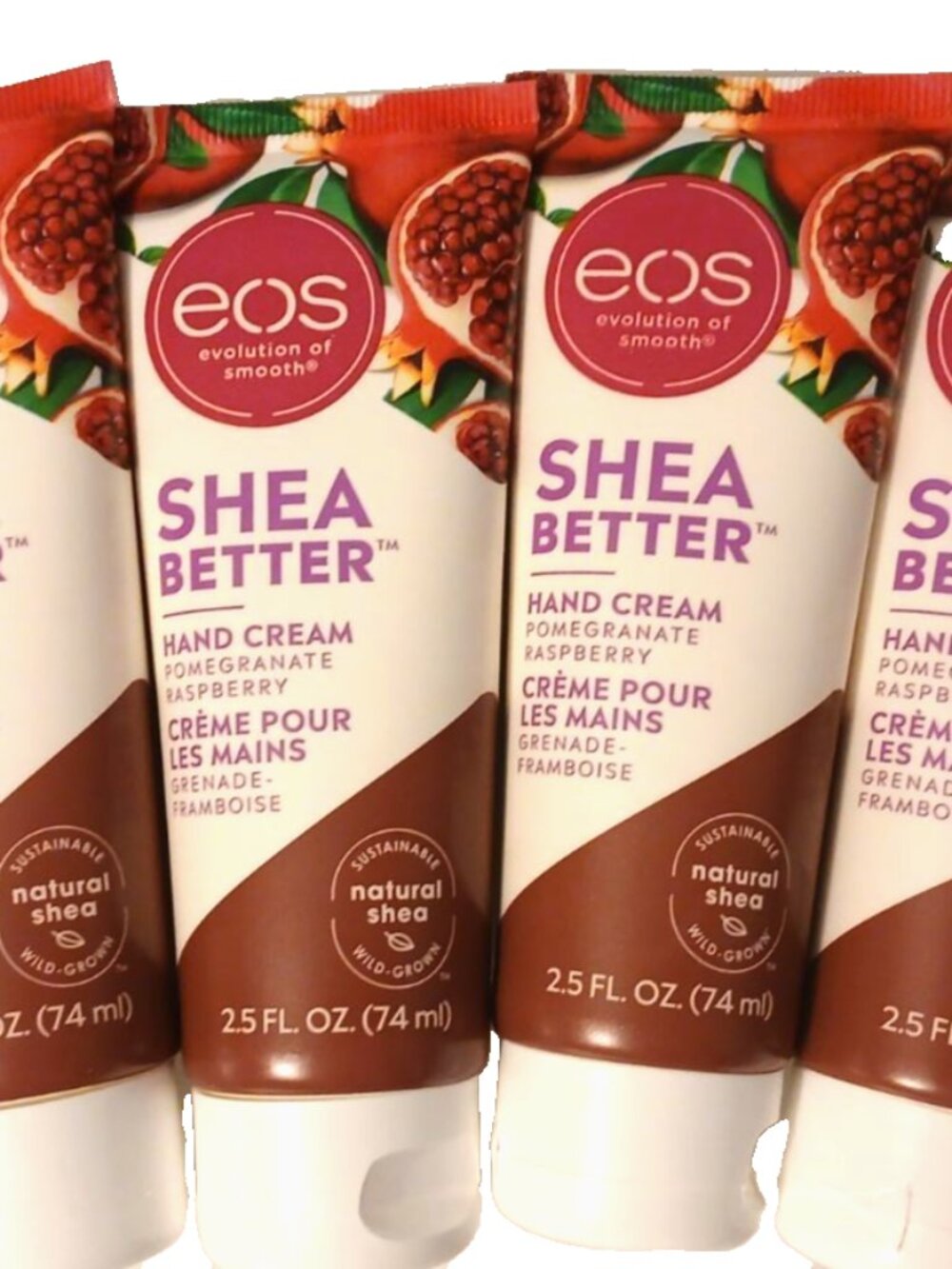 EOS Shea Better Pomegranate Raspberry Hand cream NEW 4 bottles
